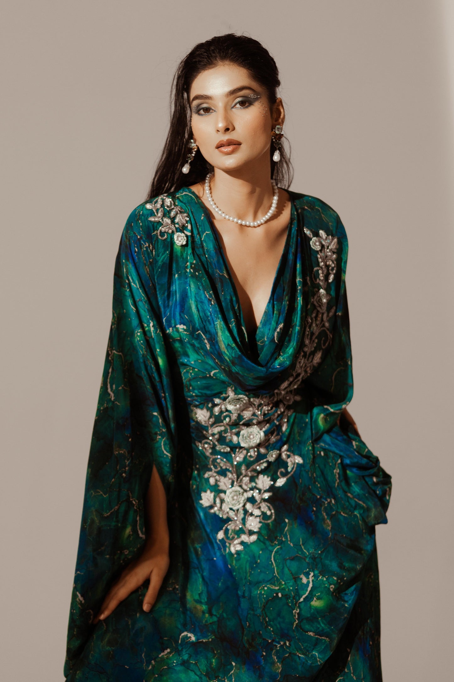 Abstract Print Kaftaan