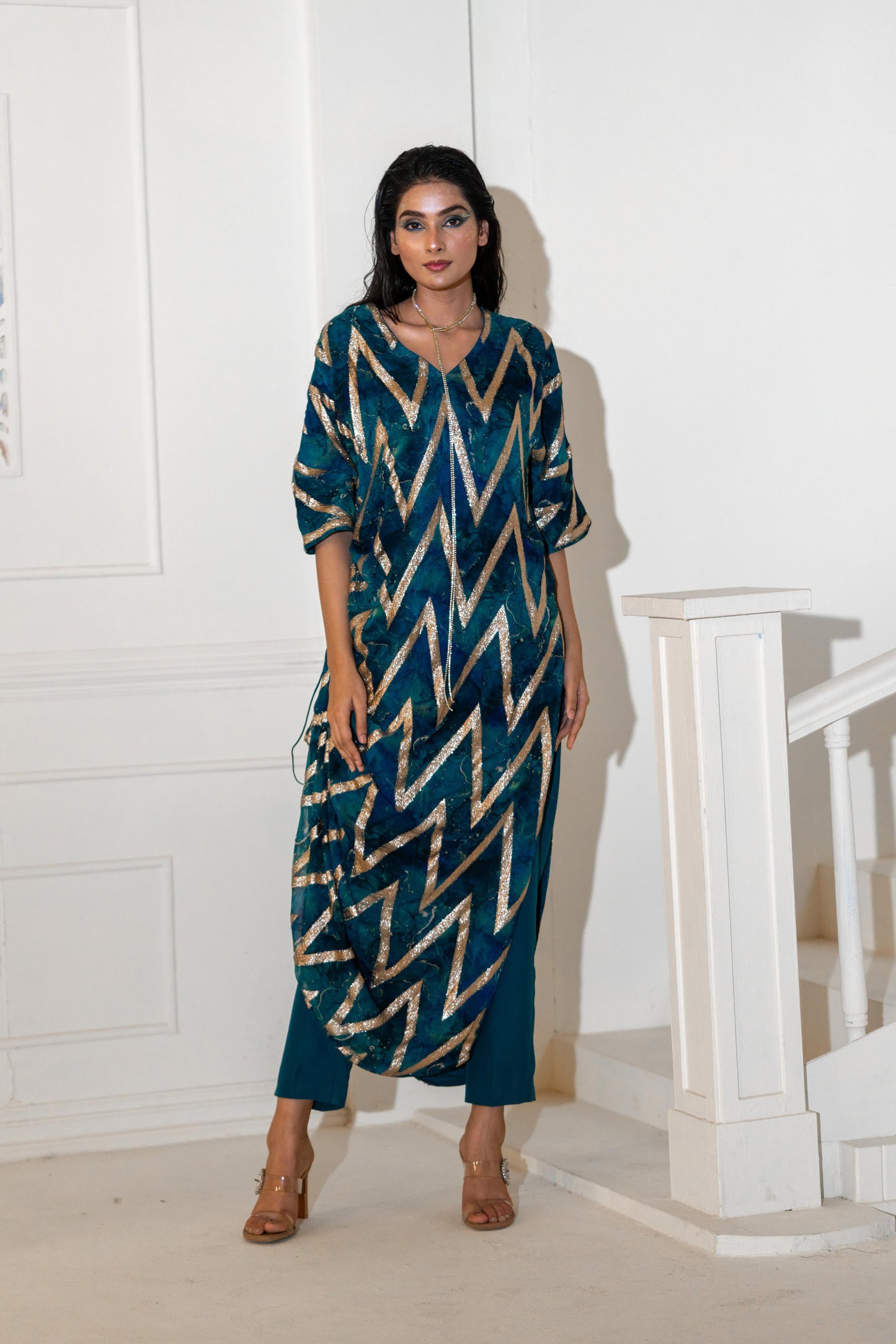 Abstract Kurta With Pants