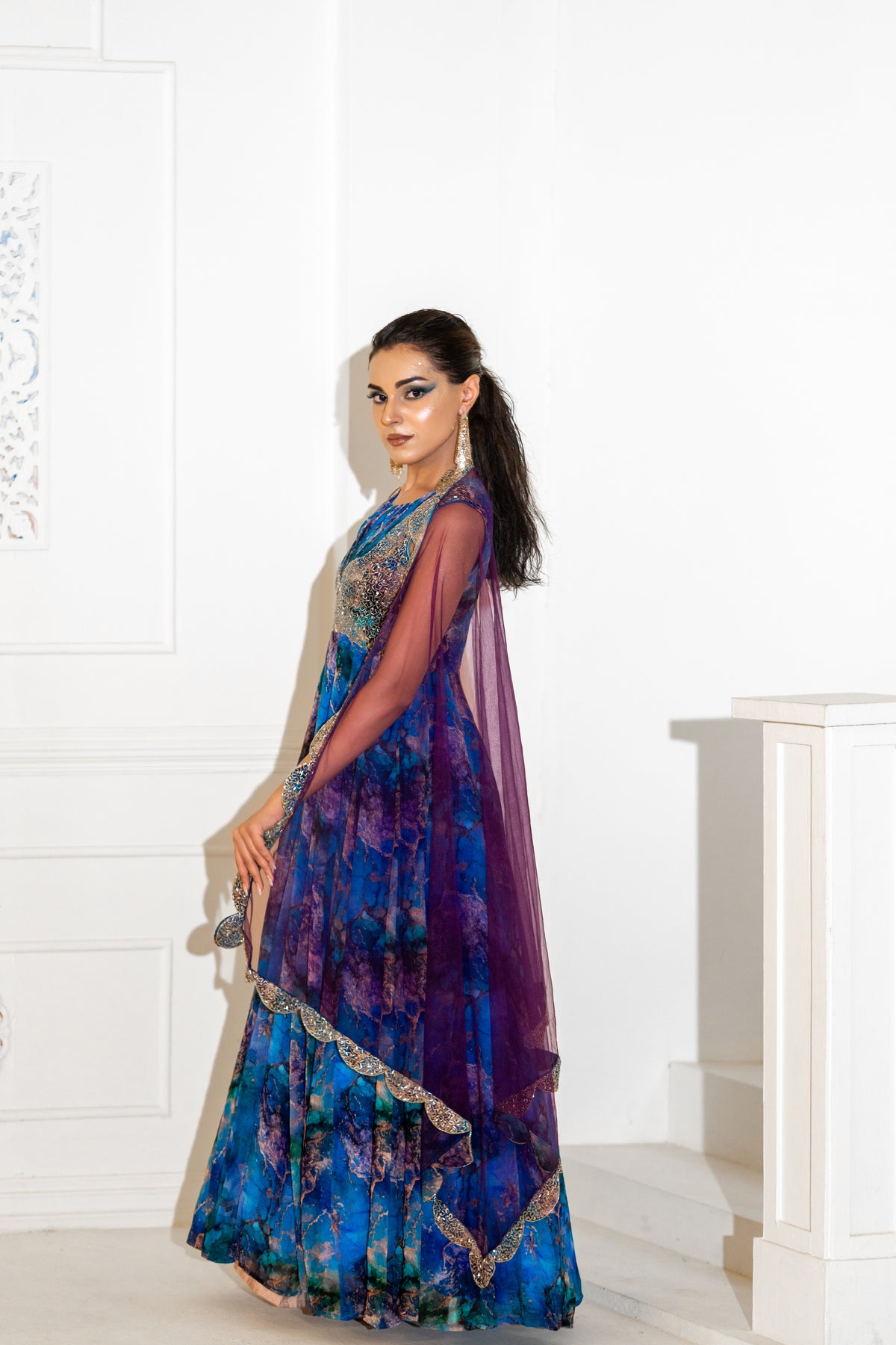 Abstract Anarkali Suit