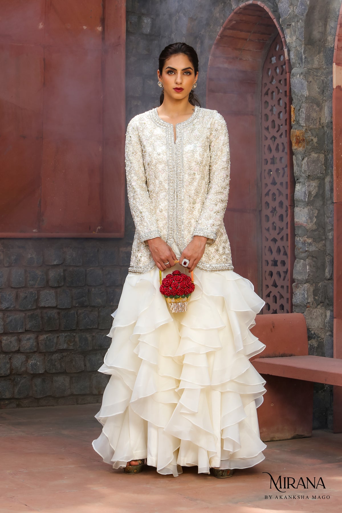 Crescent - Jacket With Ruffle Skirt Set