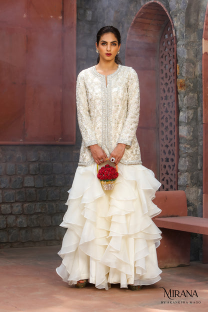 Crescent - Jacket With Ruffle Skirt Set
